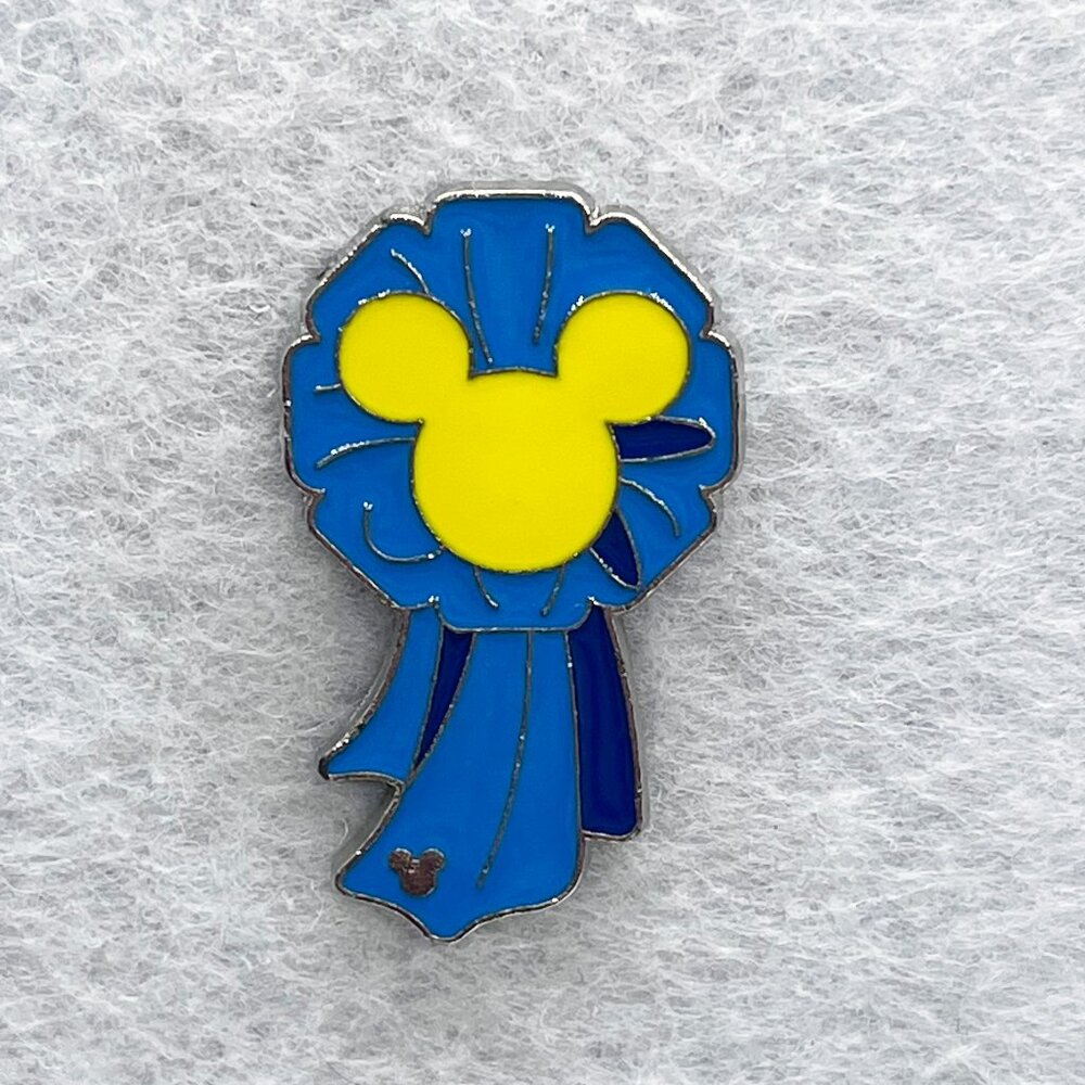 🔮 5/$25 Disney Mickey Blue‎ Ribbon Pin